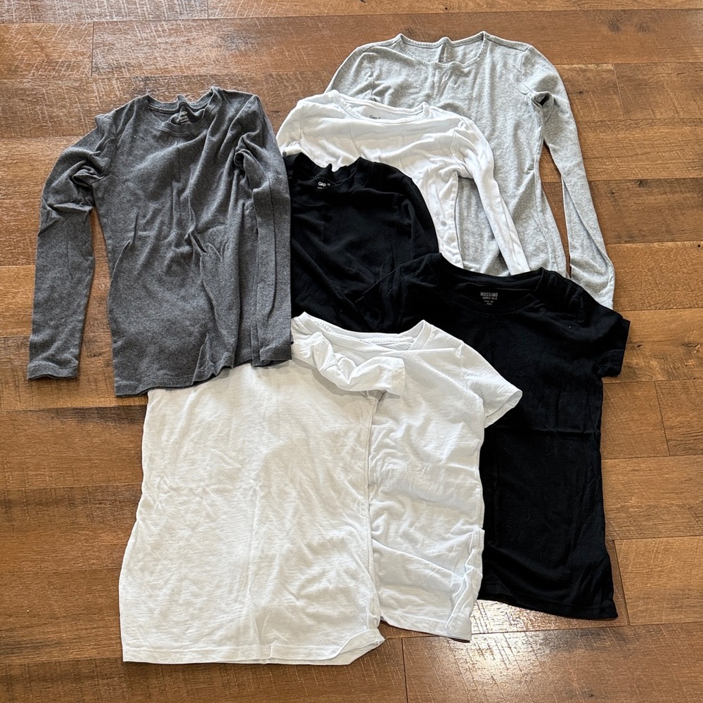 GAP Women’s Long Sleeve Shirt Set - Gray, Black, White